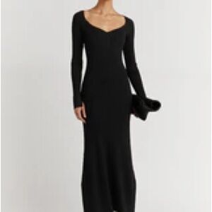 DISSH, Janie Black Sweetheart Knit Dress, Size M